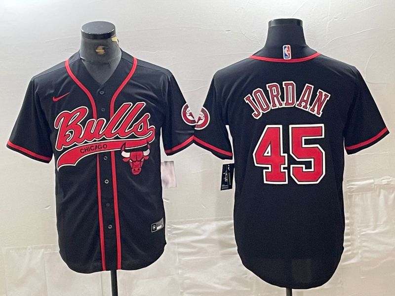 Men Chicago Bulls #45 Jordan Black sign jointly 2024 Nike NBA Jersey